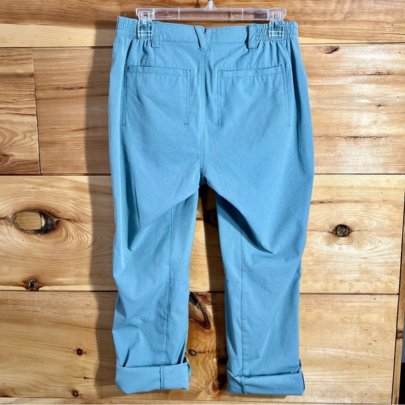 Duluth Trading Co Dusty Blue Cargo Roll-tab Hiking Pants Sporty Activewear - Picture 9 of 10